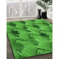 thumbnail image 3 of Ahgly Company Machine Washable Indoor Round Transitional Green Area Rugs, 7' Round, 3 of 7