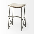 thumbnail image 5 of Mercana Katniss 26" Total Height Cream Fabric Seat Gold Metal Base Stool, 5 of 7