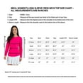 thumbnail image 3 of IBKUL Adult Female Crew Neck With Mesh Long Sleeve Top, Color: Candy Pink, Size: M, 3 of 3