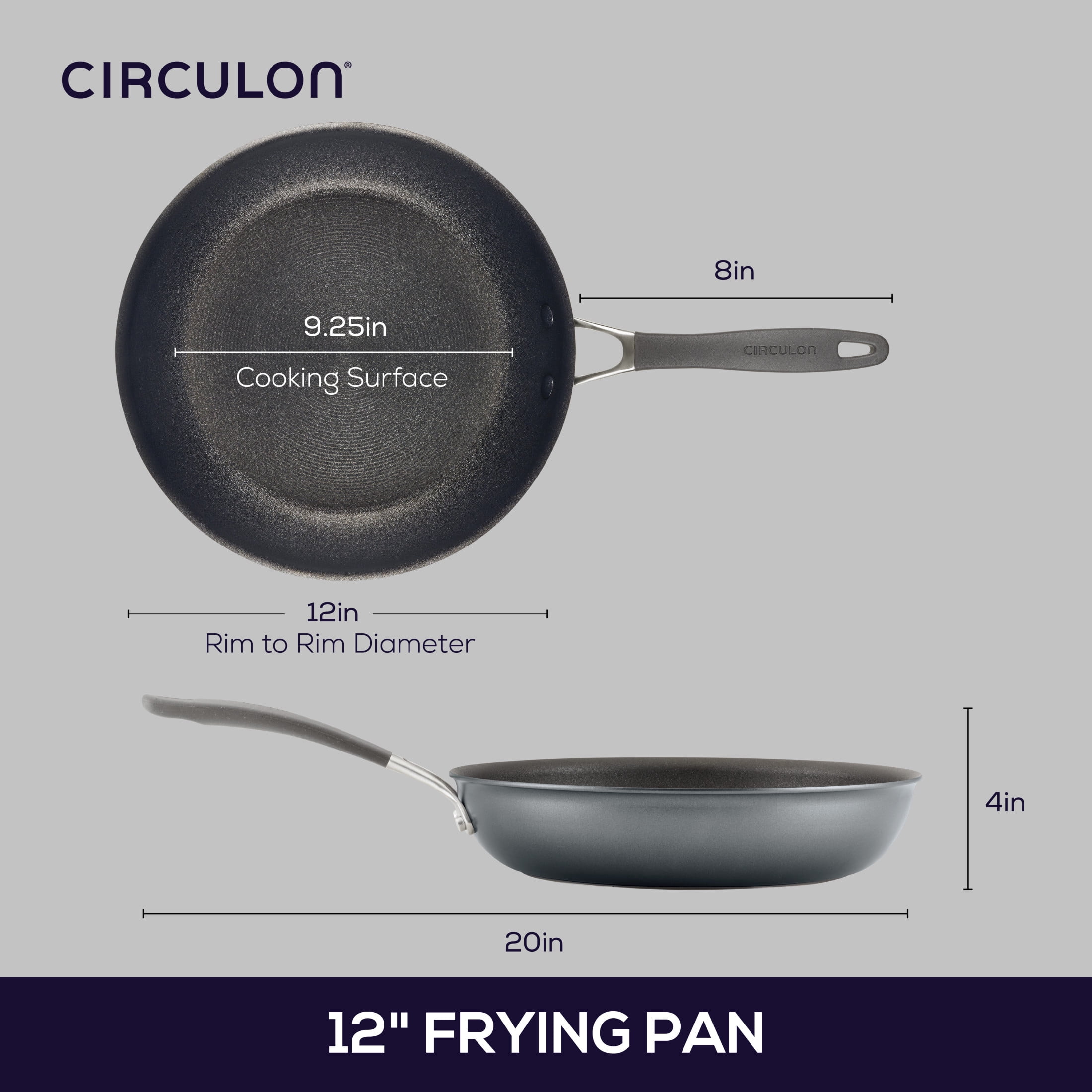 Circulon A1 Series 12” Nonstick Induction Compatible Frying Pan