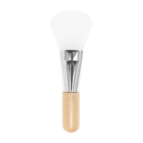 Unique Bargains 1 Pc Lightweight Mini Fan-shaped Facial Mask Brush Yellow