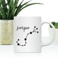 thumbnail image 2 of Koyal Wholesale Zodiac Sign Ceramic Coffee Mug, Scorpio Star Constellation, Minimalistic Black, 2 of 5