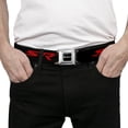 thumbnail image 3 of Dodge Belt, Seatbelt Buckle Belt, Dodge SRT Hellcat Logo Close Up Black Red, 34 to 52 Inches, 3 of 9