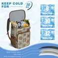 thumbnail image 6 of Hippie Insulated Cooler Backpack - 20L Leakproof Soft Cooler Bag, Retro Style for Outdoor Enthusiasts, 6 of 6