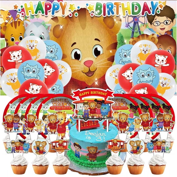 Birthday Party Supplies Balloons Plates Decoration Cake Topper Decor Tableware Banner Backdrop
