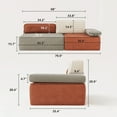 thumbnail image 6 of gaoyangjiaju Mid-Century Modern Modular Sectional Sofa, 79.9" Width Multi Color Fabric Upholstered Couch, Versatile Living Room & Bedroom Furniture with Modular Design for Cozy Seating, 6 of 6
