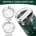 thumbnail image 3 of Christmas Tumbler 40oz Green Christmas Tree Tumbler with Lid Straw Laser Engraved Stainless Steel Cup with Handle for Xmas Winter Home Office Travel, 3 of 6
