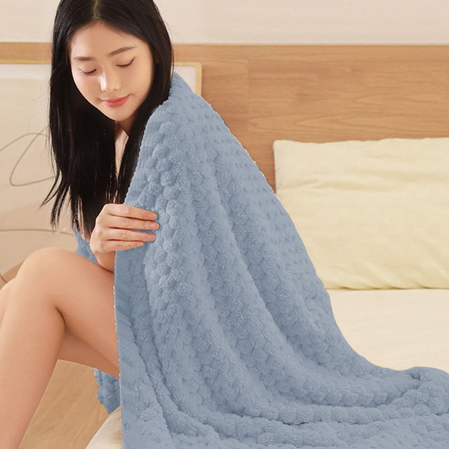 Fiudx Manta de Franela de Color Liso, Suave Terciopelo, Acogedora y Cálida, Multiusos para Sofá o Cama, Fácil de Limpiar, Ideal para Sala de Estar o Dormitorio, 100 X 70 Cm.