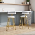 thumbnail image 6 of GDF Studio Elegant Light Grey Velvet Accent Chair with Gold Metal Legs, Set of 2, 6 of 10
