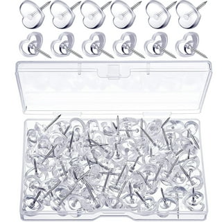 Pen+Gear Push Pins in Clamshell, Clear Plastic Head, Steel Point, 100  Count. 