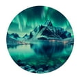 thumbnail image 4 of Acheng Northern Lights Snow Mountains Round Tablecloth Outdoor Picnic Camping and Indoor Kitchen Dining Party 100% Polyester Table Cover 54-58, 4 of 8
