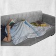 thumbnail image 6 of Ocean Soft Flannel Fleece Throw Blanket, Coastal Charm Themed Beach House Porch View Moroccan Architecture Island Print, Cozy Plush for Indoor and Outdoor Use, 50" x 70", Multicolor, by Ambesonne, 6 of 6