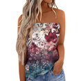 thumbnail image 1 of Tank Top Vestido Top de moda para mujer, camiseta sin mangas Bandeau sin tirantes a juego de colores, vacaciones de verano, camiseta holgada para vacaciones, blusa, (Hot Pink, L), 1 of 5