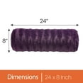 thumbnail image 5 of Cheer Collection Faux Fur Bolster Pillow, Purple, 5 of 5
