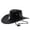 Black, variant on Classic Western Cowboy Hat With Curved Brim For And Outdoor Adventure And Travel Sun Light up Cowboy Hat