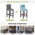 thumbnail image 5 of Turquoise Marble Bar Stool Cover Set of 6, Abstract Modern Art Marble Crack Stretch Bar Chair Cover, Removable Washable Pub Counter Stool Chair Slipcover for Kitchen Dining Room Pub Cafe, 5 of 9