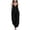 *Black, variant on VBVC Women's Cotton-Linen Spaghetti Strap Jumpsuit,Adjustable Zipped Overall For Women,Ladies Summer Vacation Baggy Long Rompers with Pockets,Army Green,S-2XL