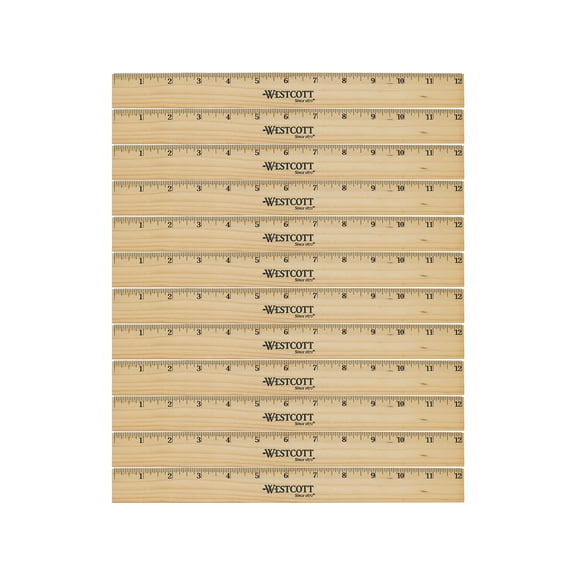 Westcott 12" Scale Ruler Beige 12/Pack 17720