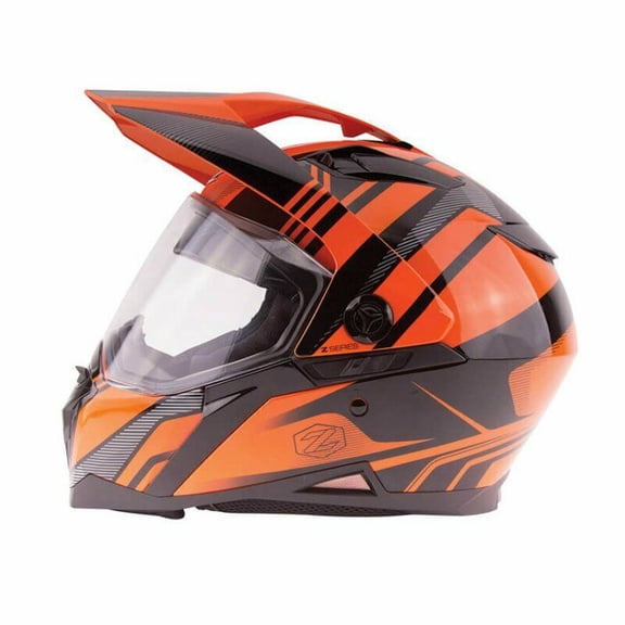 Zox Adult Unisex OEM Glossy Orange & Black Z-DS10 Stitch Helmet