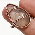 thumbnail image 2 of White Topaz Cab's Fashion Wire Wrapped Handcrafted Copper Jewelry Ring 7" SA 444, 2 of 2
