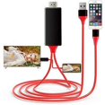 thumbnail image 1 of [Certificado por Apple MFI] Adaptador de cable Lightning a HDMI rojo para Ghone esquí esquí Gafas de esquí, 1 of 5