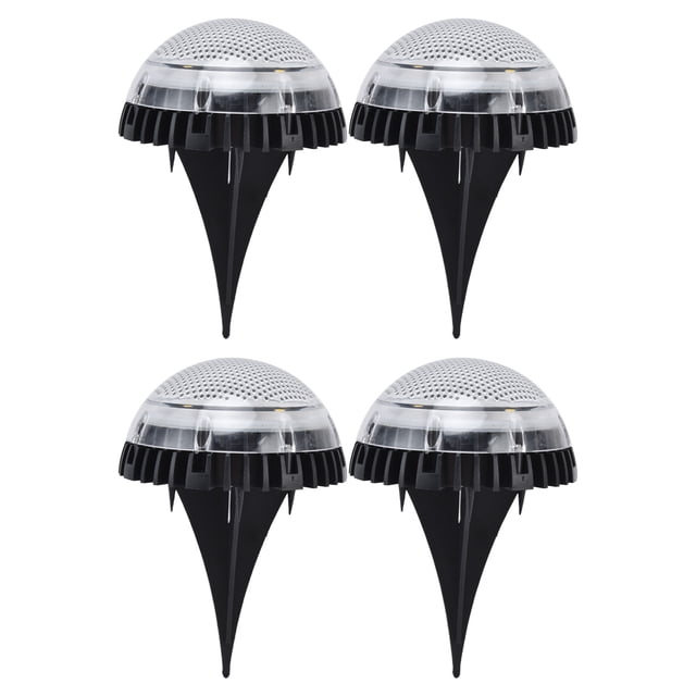 Luces De Tierra Para Exteriores, Luces Solares Para Jardín Paquete De 4 IP67 Diseño A Prueba De Agua ABS + PC Multifunción Para Patio