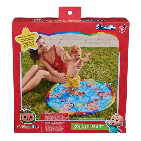 SwimWays Cocomelon Splash Mat, Kids Splash Pad, Outdoor Toys, Cocomelon Party Supplies and Water Toys for Kids Ages 1 & Up