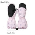 thumbnail image 3 of LIZENG Kids' Ski Mittens with Snowflake Print Warm Winter Gloves for Boys & Girls Winter Mitten Toddler Boy, 3 of 4