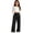 Q192 Black, variant on Glisme Little Girls Trousers Solid Color With Pockets And Drawstring Autumn Casual Girls Sports Pants Size 5-6 Years