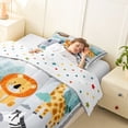 thumbnail image 3 of Erosebridal Zoo Animal Lions Twin Comforter Sets,Tropical Botanical Monstera Leaf Bedding Set For Boys Teens, Reversible 2pcs, 3 of 7