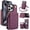 Dark Purple, variant on Crossbody Wallet Case for iPhone 15 Pro, RFID Blocking Zipper Handbag Purse Flip Cover, Kickstand Folio Case Card Slots Holder Wrist Strap Lanyard