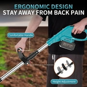 FOUKUS Cordless Electric Tiller Cultivator – Lightweight Foldable Garden Tool with Dual Battery Power, Adjustable Handle – Ideal Rotary Cultivator for Lawn, Gardening, Small Gardens