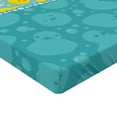 thumbnail image 2 of Rubber Duck Fitted Sheet, Cartoon Style Duckies Swimming in Water Pattern Fun Bubbles Aqua Colors, Decorative Soft Bedding All-round Elastic Pocket, Queen Size, Teal Blue, by Ambesonne, 2 of 3