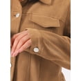 thumbnail image 5 of DARING DIVA Plus Size Suede Vintage Moto Biker Classic Crop Faux Leather 1X Brown, 5 of 6