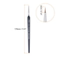thumbnail image 2 of Uxcell 5pcs Detail Paint Brushes 3mm Nylon Miniature Painting Brush for Watercolor Acrylic Painting(00000#), Black, 2 of 6