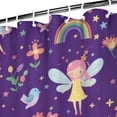 thumbnail image 3 of Purple Fairy Unicorn Pattern Shower Curtain 72"x84" ,Bathroom Decorative Shower Curtains Set with 12 Hooks,Modern Waterproof Washable Shower Curtain, 3 of 6