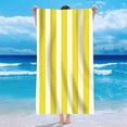 thumbnail image 6 of Honeeladyy Stripe Beach Towel, 24"x71" Quick Dry Sand Free Oversized Pool Swim Bath Towel, Lightweight Soft Sand Free Travel Towels Holiday Supplies, Yellow, 6 of 8