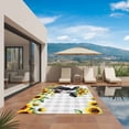 thumbnail image 3 of Farmhouse Cow Outdoor Rug for Patio/Deck/Porch, Non-Slip Large Area Rug 5 x 7 Ft, Pastoral Sunflower Botanical Gray Plaid Indoor Outdoor Rugs Washable Area Rugs, Reversible Camping Rug Carpet Runner, 3 of 8
