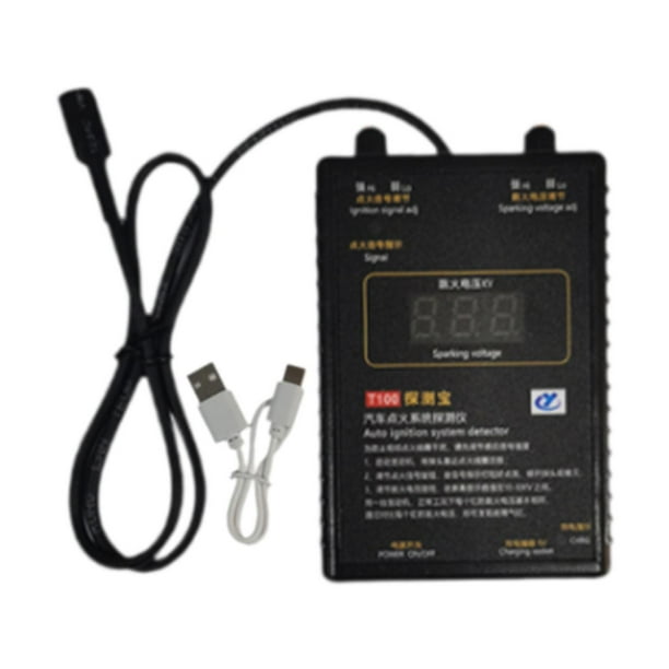 Probador de bobinas de automóvil,T100 Probador de encendido de automóvil Herramienta de medición,Analizador de sistema de encendido automotriz Prueba de bobina,Comprobador de bobina de