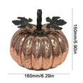 thumbnail image 3 of WLOELOEW Lanterne Citrouille Led avec Décoration Feuille 6.29X5.90 Pouces Lumière d'Halloween avec Minuterie 6-8 Heures Matériau en Verre à Piles, 3 of 5