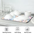 thumbnail image 7 of Yayeee Dish Drying Mat for Kitchen Counter 16"x18" Microfiber Absorbent Pad, Purple Geometric, 7 of 7