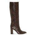 thumbnail image 2 of INC Womens Brown Crocodile Side Gore Comfort Paiton Pointed Toe Block Heel Zip-Up Dress Boots 10 M, 2 of 4