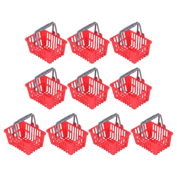 FELTECHELECTR 10 mini cestas de almacenamiento para casa de muñecas, accesorios para artículos diversos, cesta para puerta.