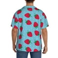 thumbnail image 5 of Wukai Strawberries Men's Casual Short-Sleeve Button Down Shirt - Lightweight Summer Dress Shirt for Daily Wear-XX-Large, 5 of 7