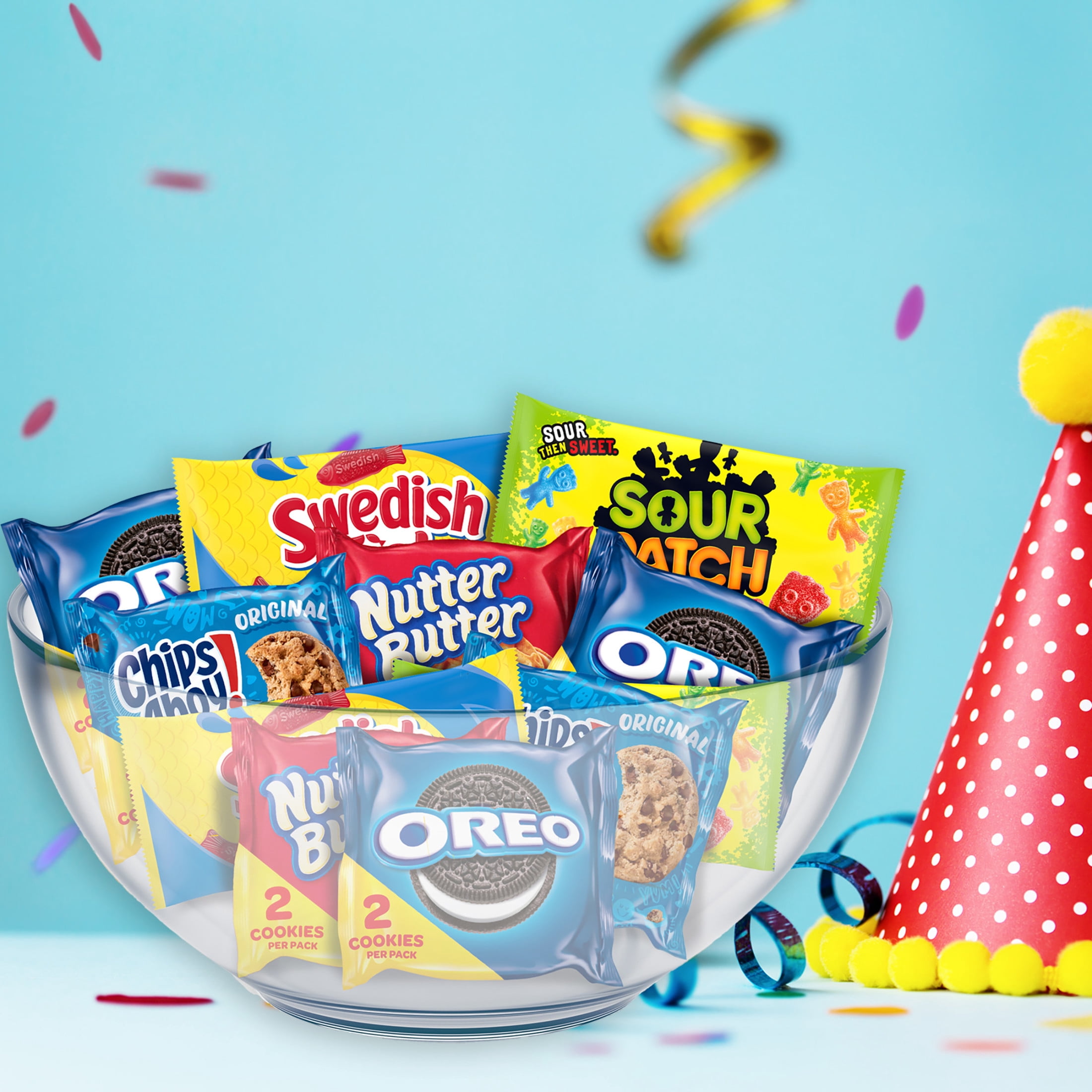 OREO, CHIPS AHOY!, Nutter Butter, SOUR PATCH KIDS & SWEDISH FISH