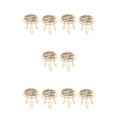 thumbnail image 2 of Kearding 2 juegos de colgantes de madera, adornos, atrapasueños, patrón de plumas, buena suerte con cuerda, diseño hueco, bodas JM01403 JM01403 5piezas, 2 of 6