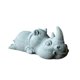 thumbnail image 2 of Figura de mascota de té en miniatura de piedra arenisca verde con postura para dormir, adorno de mesa Rinoceronte, 2 of 9