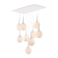 thumbnail image 4 of Modern Contemporary Ceiling Lamp, White Frosted Glass Metal, 4 of 6