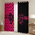 thumbnail image 2 of Manfei Cartoon Loves Pattern Kitchen Curtains,3D Cartoon Bowknot Print Black Out Curtains Pack of 2 (42x63 Each), 2 of 6