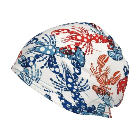 KLL Red Lobster Winter Fall Beanie Knit Hats for Men & Women - Warm & Soft Stylish Toboggan Caps for Cold Weather